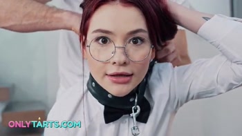 Sexy nerd stepsister gets creampie from lucky stepbro