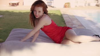Lottie Magne's Jaw-Dropping Solo Session: Redhead Goddess Masturbates Outdoors