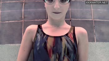 Petite French Babe Emie Amfibia's Underwater Nude Delight