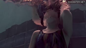 Petite French Babe Emie Amfibia's Underwater Nude Delight