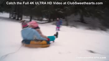 Sirena Milano's Winter Wonderland: Petite Lesbians Snowbound