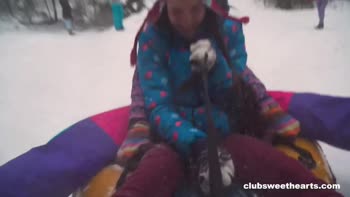 Sirena Milano's Winter Wonderland: Petite Lesbians Snowbound
