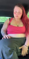 Marie Thickie's Public Pleasure: BBW Redhead Squirts in the Car