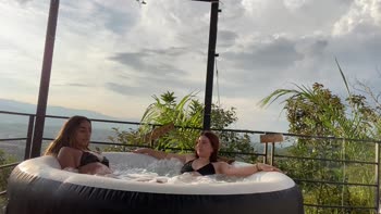 andreayvalentina - Andreay's Sultry Colombian Spa Delights: Jacuzzi Masturbation & Lesbian Kissing