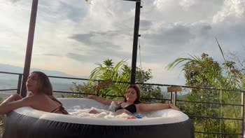 andreayvalentina - Andreay's Sultry Colombian Spa Delights: Jacuzzi Masturbation & Lesbian Kissing