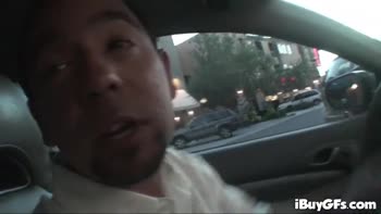 Blonde Teen (18+) Sucks Cock in POV Car Frenzy
