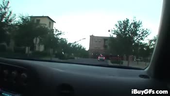 Blonde Teen (18+) Sucks Cock in POV Car Frenzy