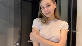 HellooooKiki - Kiki's Sultry Shower Show: Blonde Teen (18+) Try-On Haul & See-Through Yoga