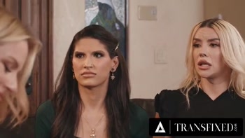 Zariah Aura & Leah Hayes Share Their Shemale Roommate Tiffany Starr's Massive Cock