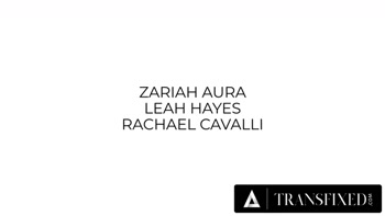 Zariah Aura & Leah Hayes Share Their Shemale Roommate Tiffany Starr's Massive Cock