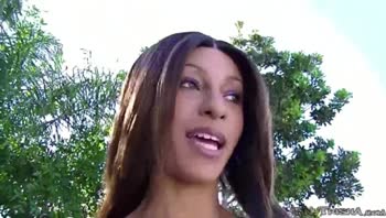Tiny Trisha's POV Anal Ride: Petite Teen (18+)'s Black Outdoor Delight