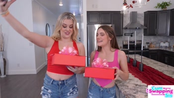 Fuckable Hotties Ashley Alexander & Juniper Ren Share A Cum Swapping Valentines Treat - S6:E3