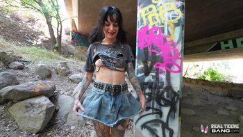 Lysagna DelRay's Tattooed Teen (18+) Temptation: Flashing & Fucking Under the Bridge