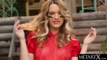 Kenna James' Blonde Ambition: Football Cuties Get Naughty