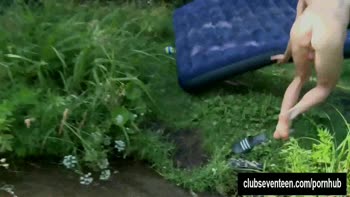 Blonde Teen (18+)'s Wild Outdoor Fuck
