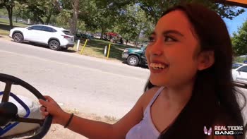 Real Teens (18+) - Chesty Asian Luna Mills Does Her First Porn Casting
