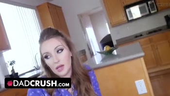 DadCrush - busty teen (18+) stepdaughter bounces her thick ass on stepdaddy's cock and makes him cum