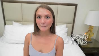 Tiny Teen (18+) Sucks Big Cock in POV Casting Scene