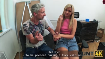 HUNT4K. Deep throat makes girls more beautiful
