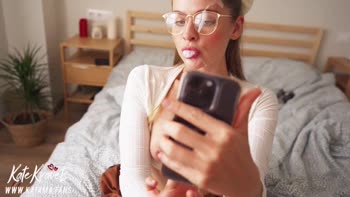 Kate Kravets' Glasses Girl Swallows Cum After Steamy Blowjob