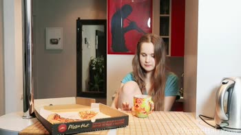 Russian Redhead Sizzles in Solo Striptease