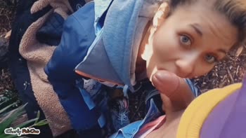 Charly Pelione's Wild Forest Romp: Sweet 18-Year-Old Drinks Milk and Takes a Raw BJ