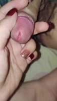 FetishFantazy's Nurse Torment: Red Nails Squeeze Peehole & Cock Leaks Precum
