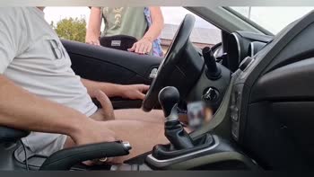 HottPussy118's Car Flash Flirtation: Amateur Public Masturbation Delight