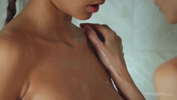 Nancy A & Vanessa Alessia: Steamy Bathroom Lesbian Encounter