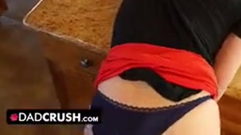 Dadcrush - Watching Stepdad Whips Out His Huge Cock While Watching His Cute Stepdaughter Showering