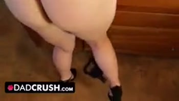 Dadcrush - Watching Stepdad Whips Out His Huge Cock While Watching His Cute Stepdaughter Showering