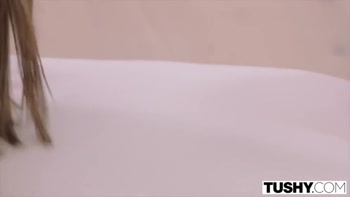 TUSHY European Beauty Gapes For Her Husband's Boss