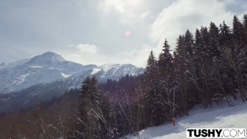 TUSHY, Anal-crazy Ski instructor Liya shows off her skills