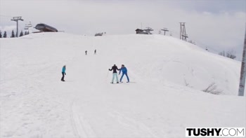 TUSHY, Anal-crazy Ski instructor Liya shows off her skills