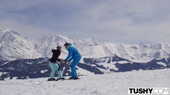 TUSHY, Anal-crazy Ski instructor Liya shows off her skills