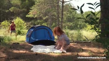 Wild Encounter: Petite Redhead's Public Pleasure