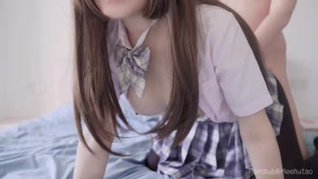 MeeHuTao's Cosplay Cutie Passes Exam with Teacher's Big Cock creampie