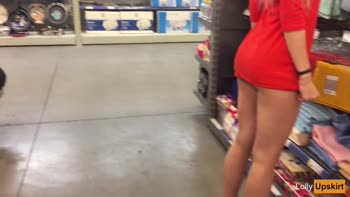 Lol Upskirt's Risky Miniskirt Mall Tease