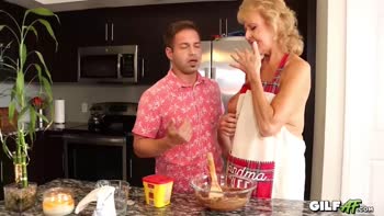 Granny's Kitchen Seduction: Devouring Desiree Eden's Big Cock