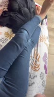 Skinny Blonde's Handjob Leads to Cum on Flat Chest