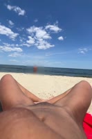 Up Her Skirt's Beach Bliss: Flashing Ebony Pussy at Nude Beach