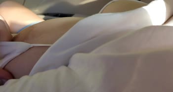 Stranger's Surprise: Big Natural Boobs Exposed in Parking Lot