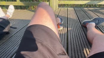 AlexSanderOfficial - Alex's Lakeside Surprise: Public Handjob & Masturbation