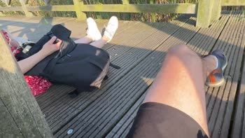 AlexSanderOfficial - Alex's Lakeside Surprise: Public Handjob & Masturbation