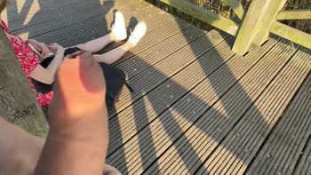 AlexSanderOfficial - Alex's Lakeside Surprise: Public Handjob & Masturbation