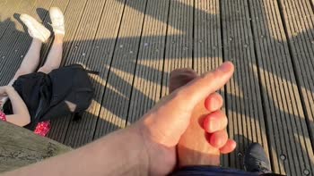 AlexSanderOfficial - Alex's Lakeside Surprise: Public Handjob & Masturbation