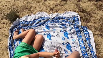 Juicy July's Wife Share Beach Frenzy: Big Dick, Cumshot, Creampie