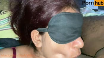 Madusha Slut Wife - Madusha's Blindfolded Surprise: Deep Throat Creampie Delight