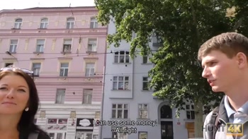 HUNT4K. Man pays attractive tourist money for quickie at his place