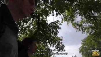 HUNT4K. Man pays attractive tourist money for quickie at his place